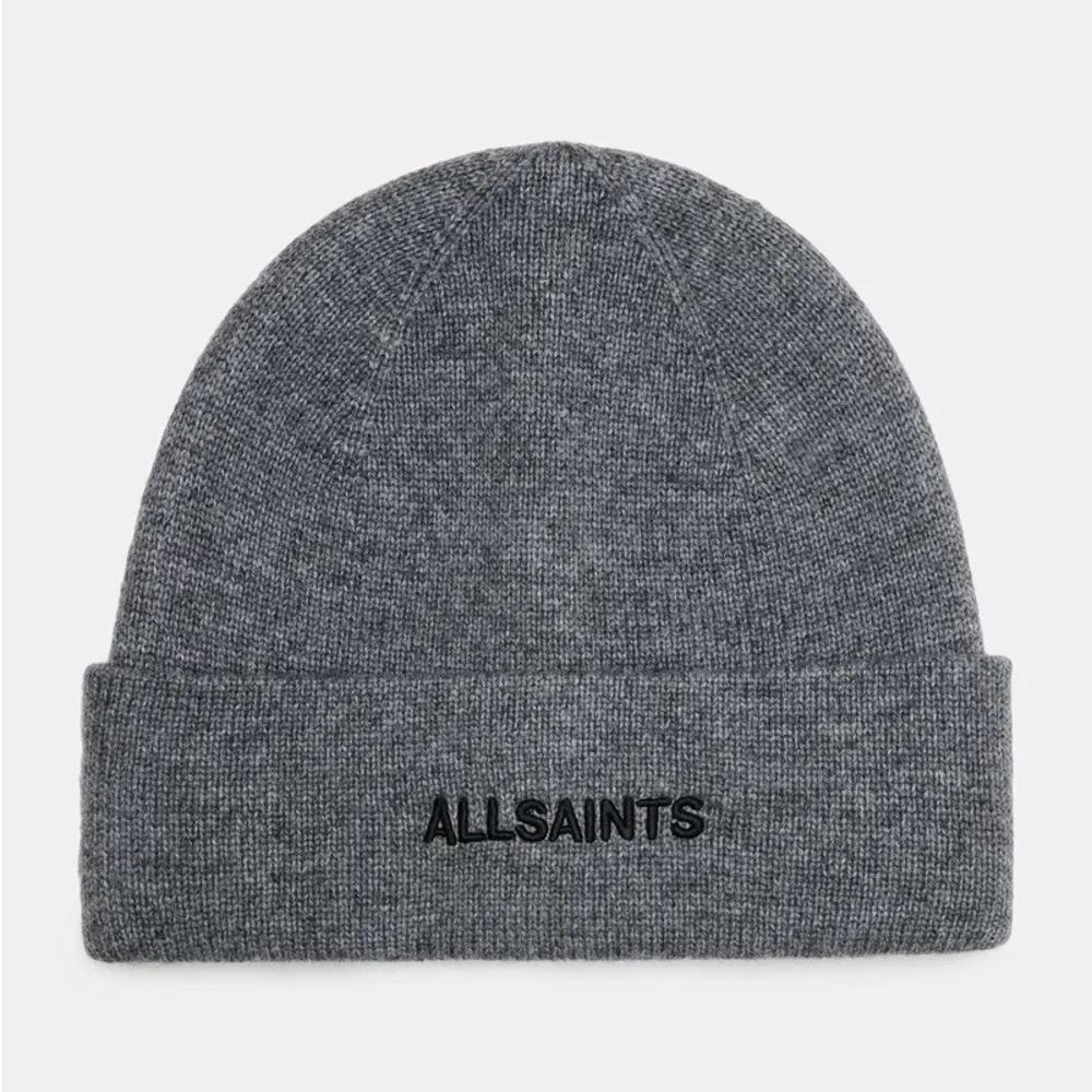 All Saints, Bode Embroidered Logo Beanie Hat, NWT.